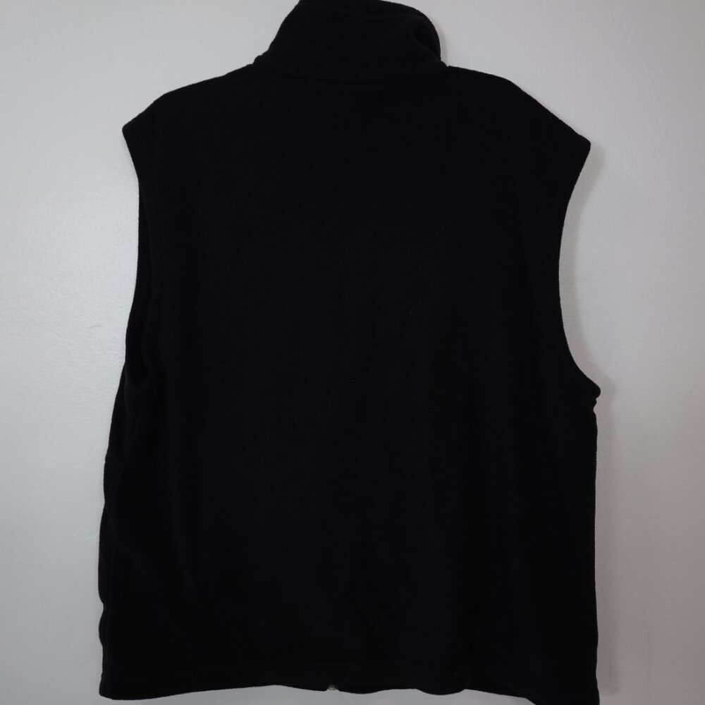 Columbia Cathedral Peak Vest Mens XL Black Fleece Sleeveless Mock Neck Full Zip - Picture 2 of 8